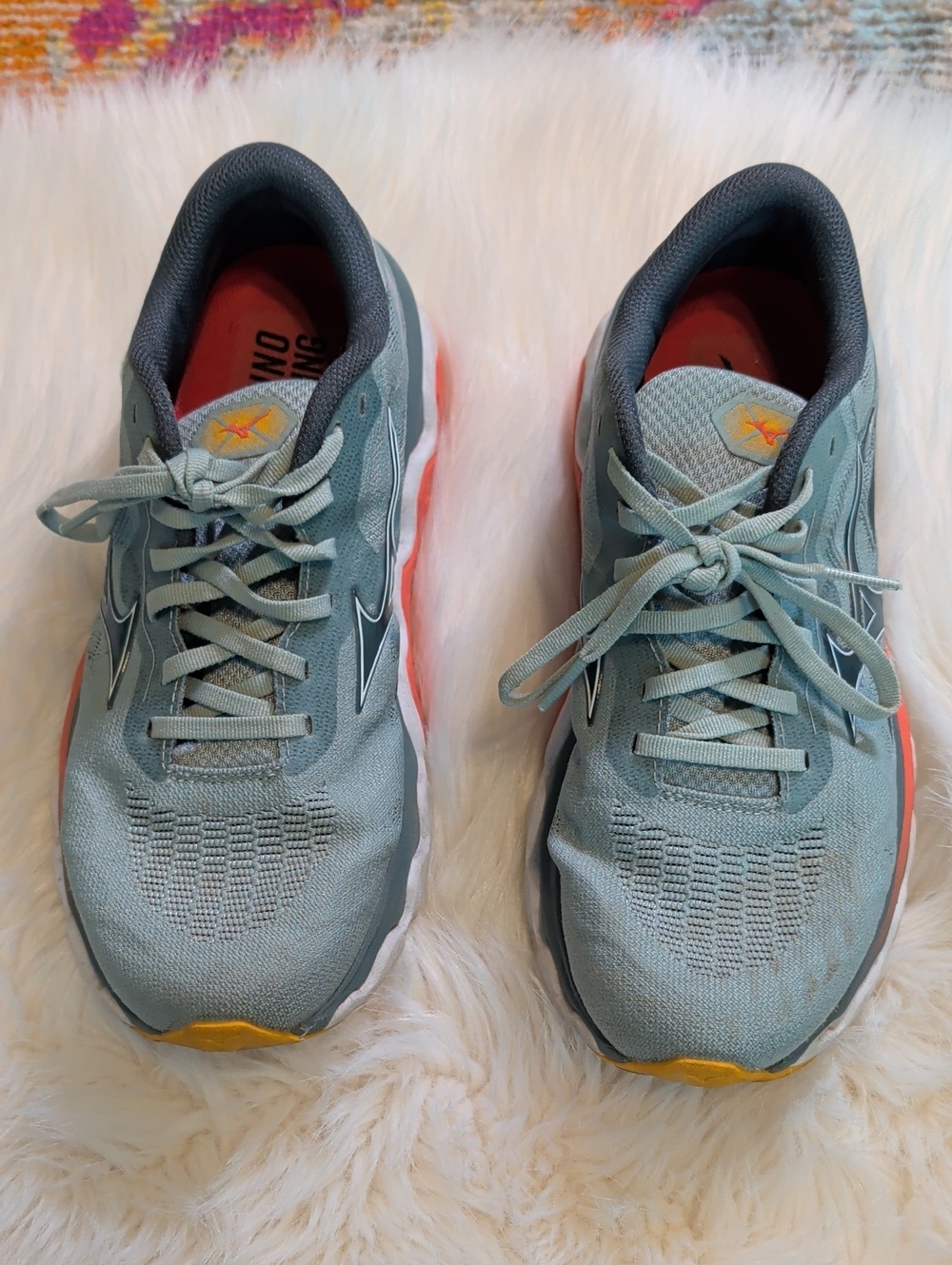 Mizuno Women's Horizon 7 Light Gray Athletic Stability Running Shoes